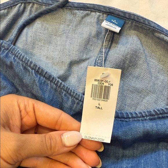 Old Navy Blue Denim 100% Cotton Dress - Picture 3 of 5